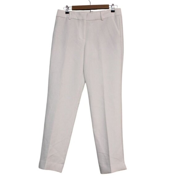 NWT Talbots Hampshire Ankle Pant Size 6 White Straight Leg Career Preppy Stretch - Picture 1 of 15